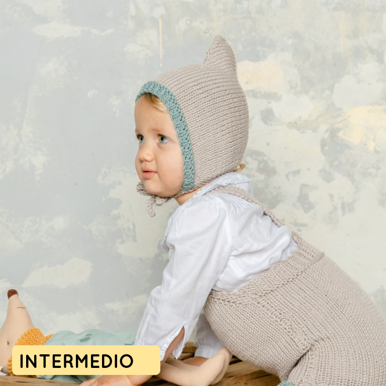 Patrón descargable para tejer capota gnomo bebé