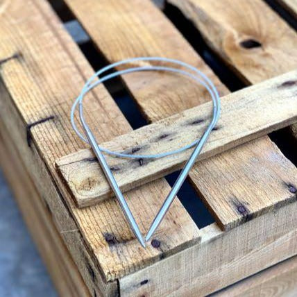 Agujas circulares metálicas del #5 para proyectos sin costuras