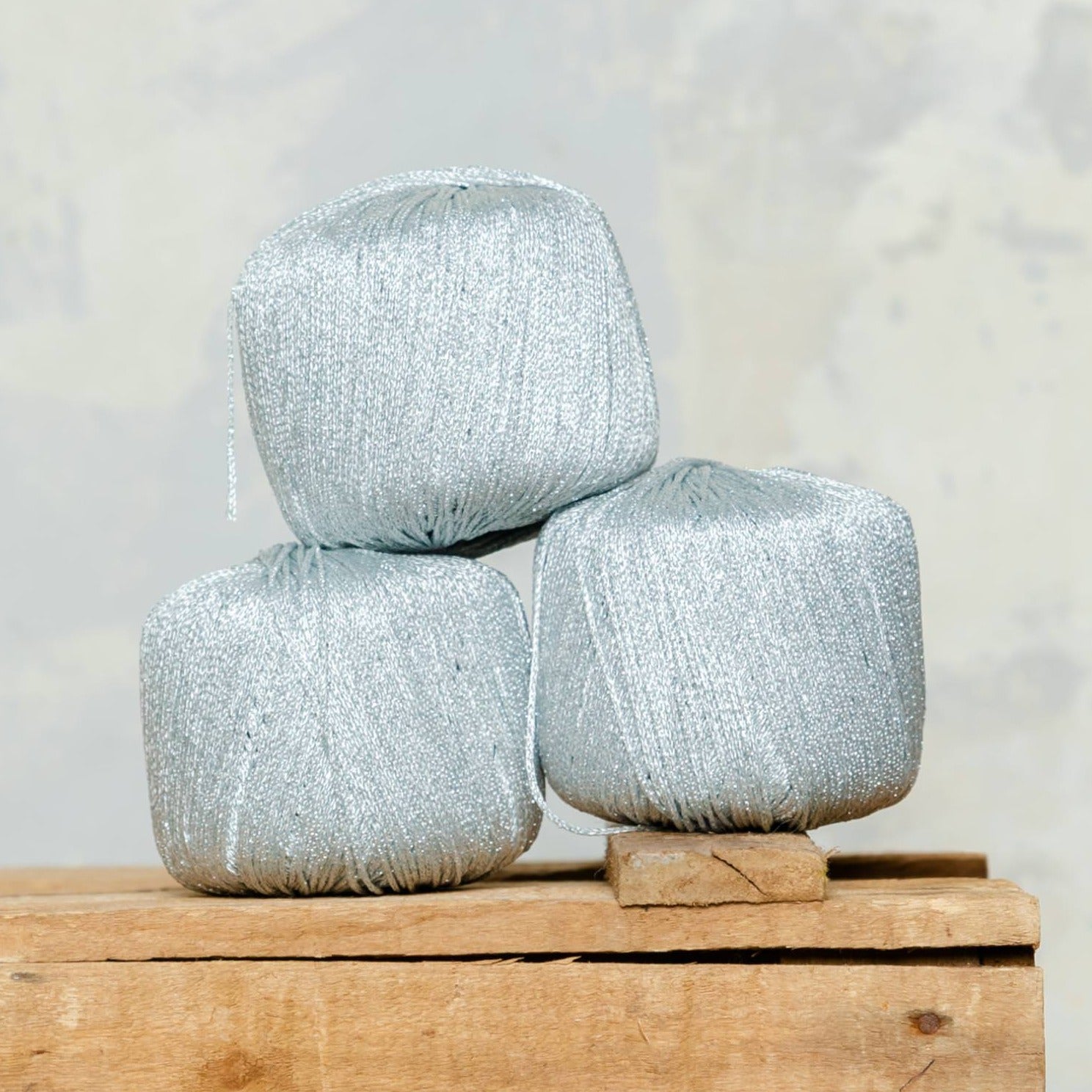 #3.5 Hilo Metalizado · Plata Glitter