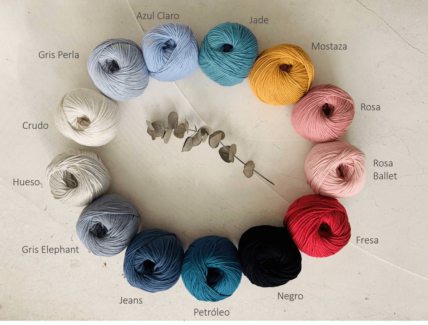 #3.5 Algodón Fino y #5 Algodón Medio · Rosa