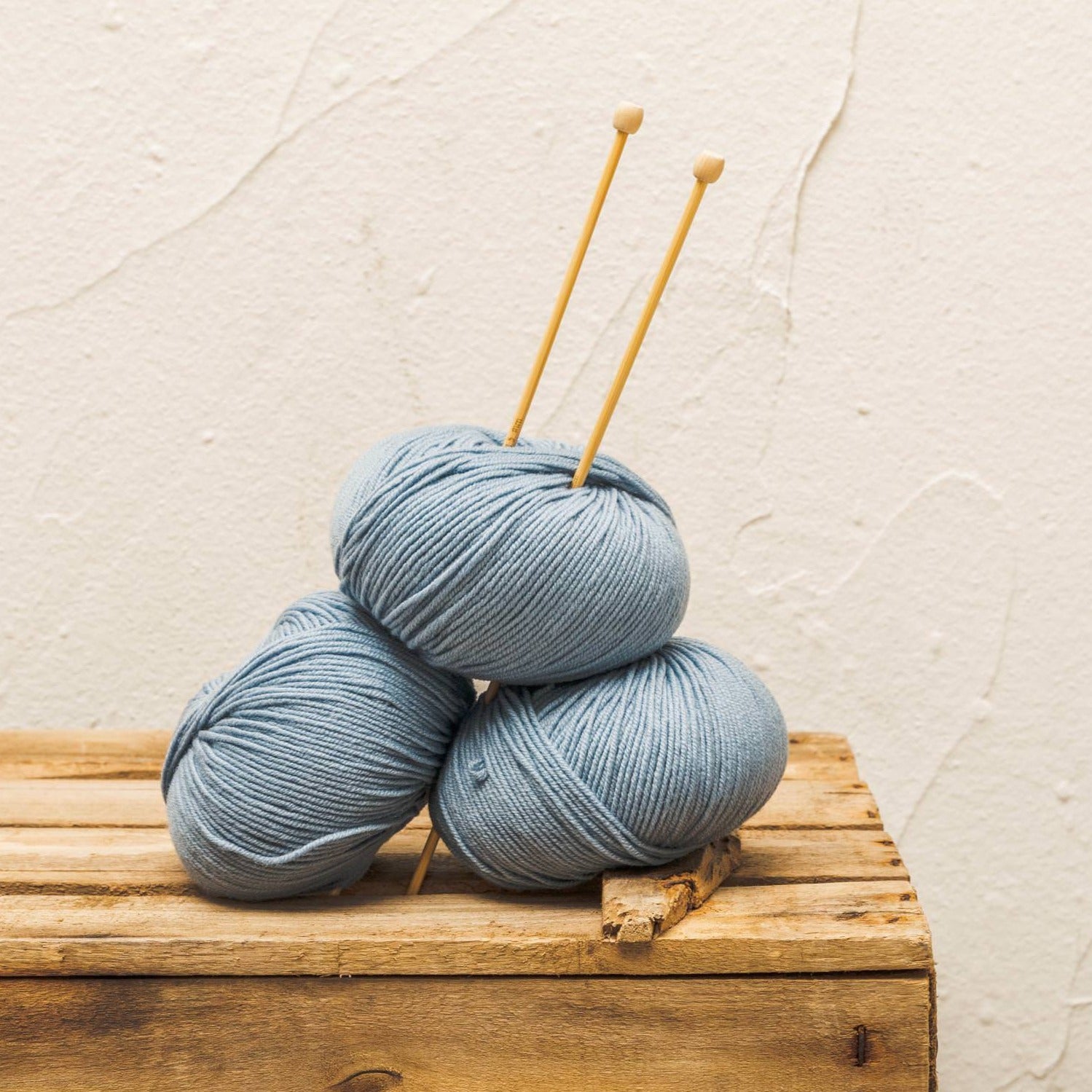 #3.5 Lana Fina · Azul Empolvado