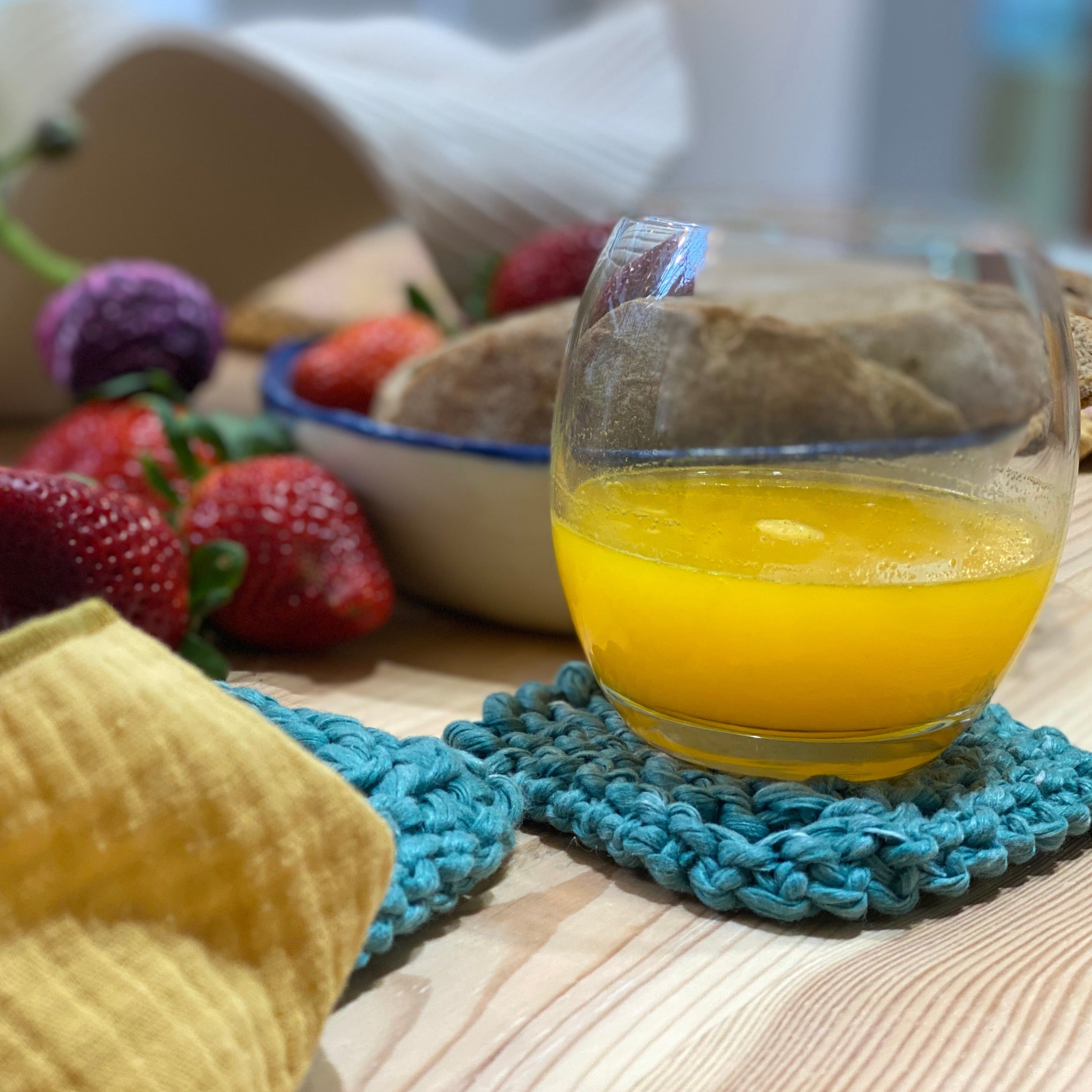 Posavasos DIY tejido con patrón de punto de MöMMOT