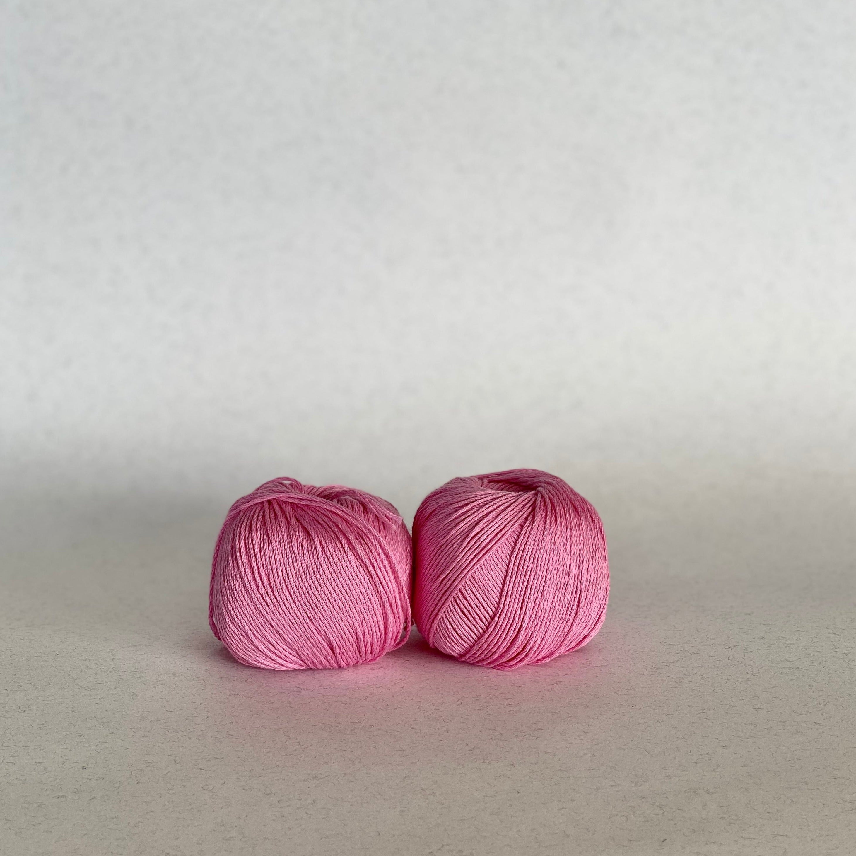 Mini-ovillo algodón orgánico detox color chicle