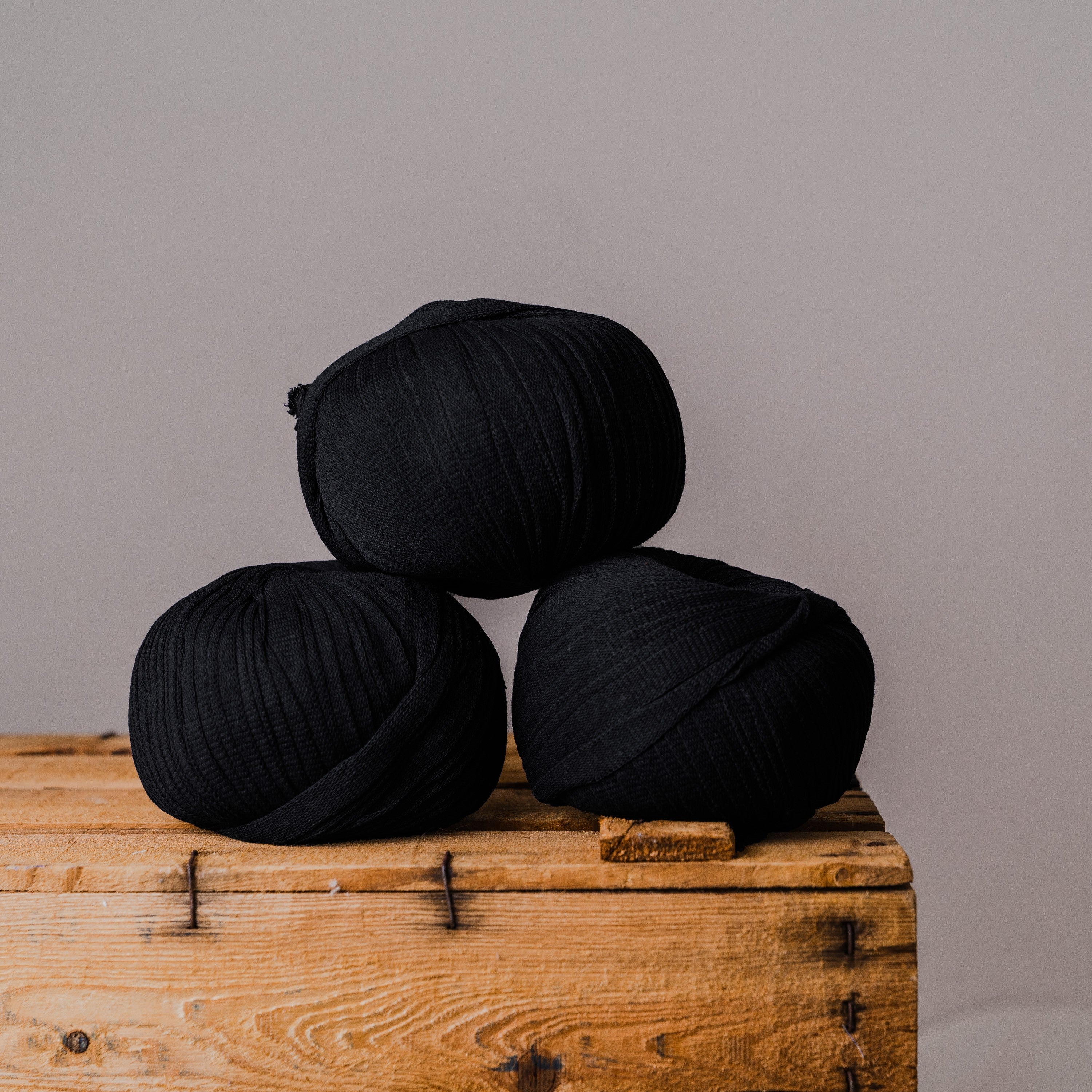 Ovillos trapillo reciclado negros