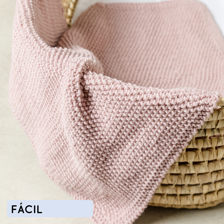 Kit tejer manta punto de arroz bebe