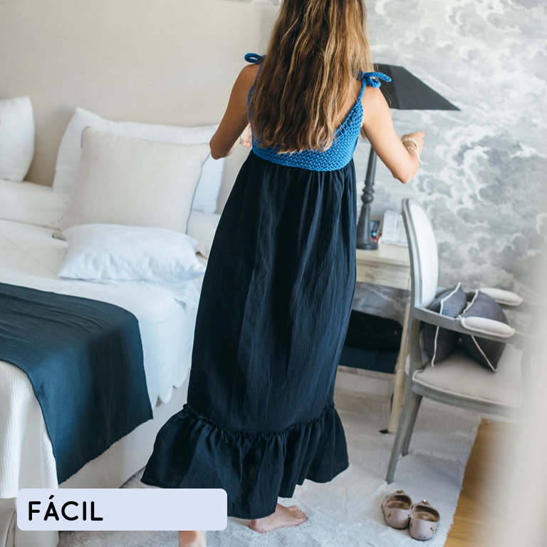 Kit tejer vestido tirantes de verano mujer