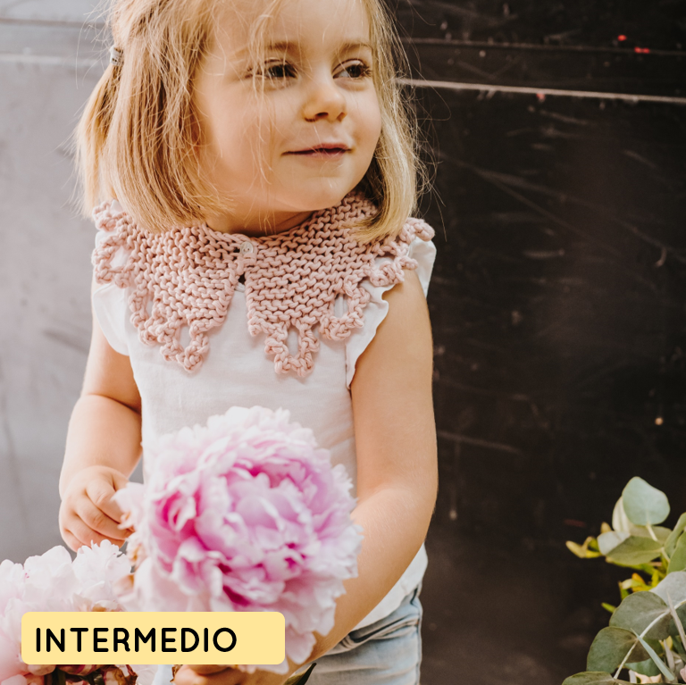 Patron para tejer cuello con piquillo de niña