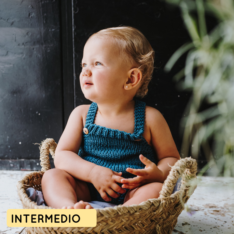 Patron para tejer peto de punto de bebe