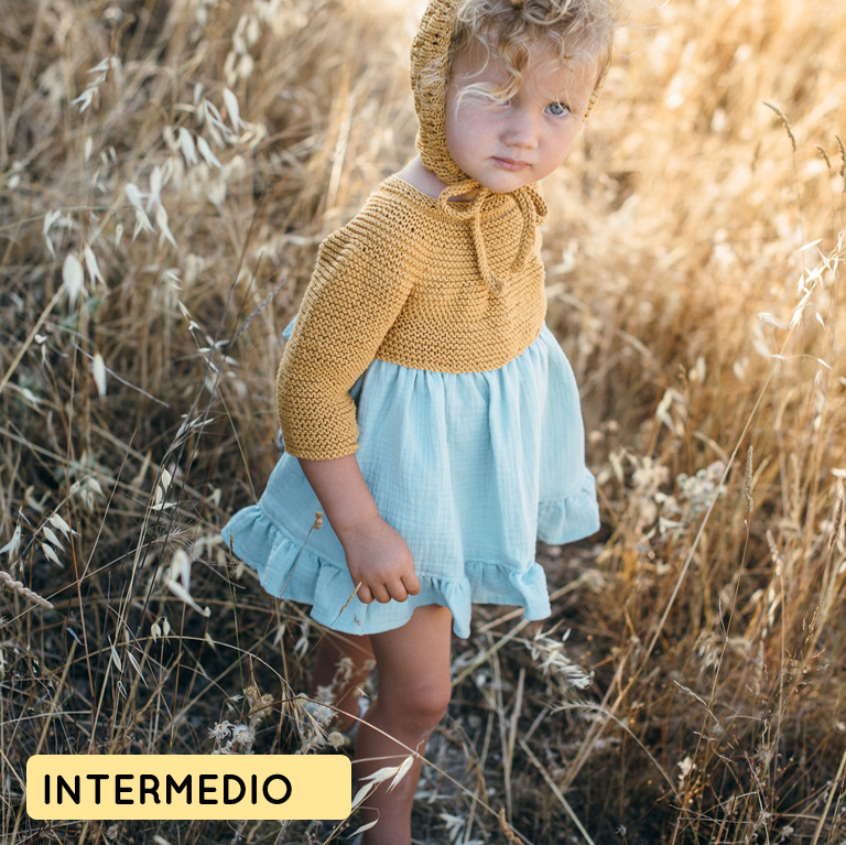 Patron descargable para tejer vestido niña
