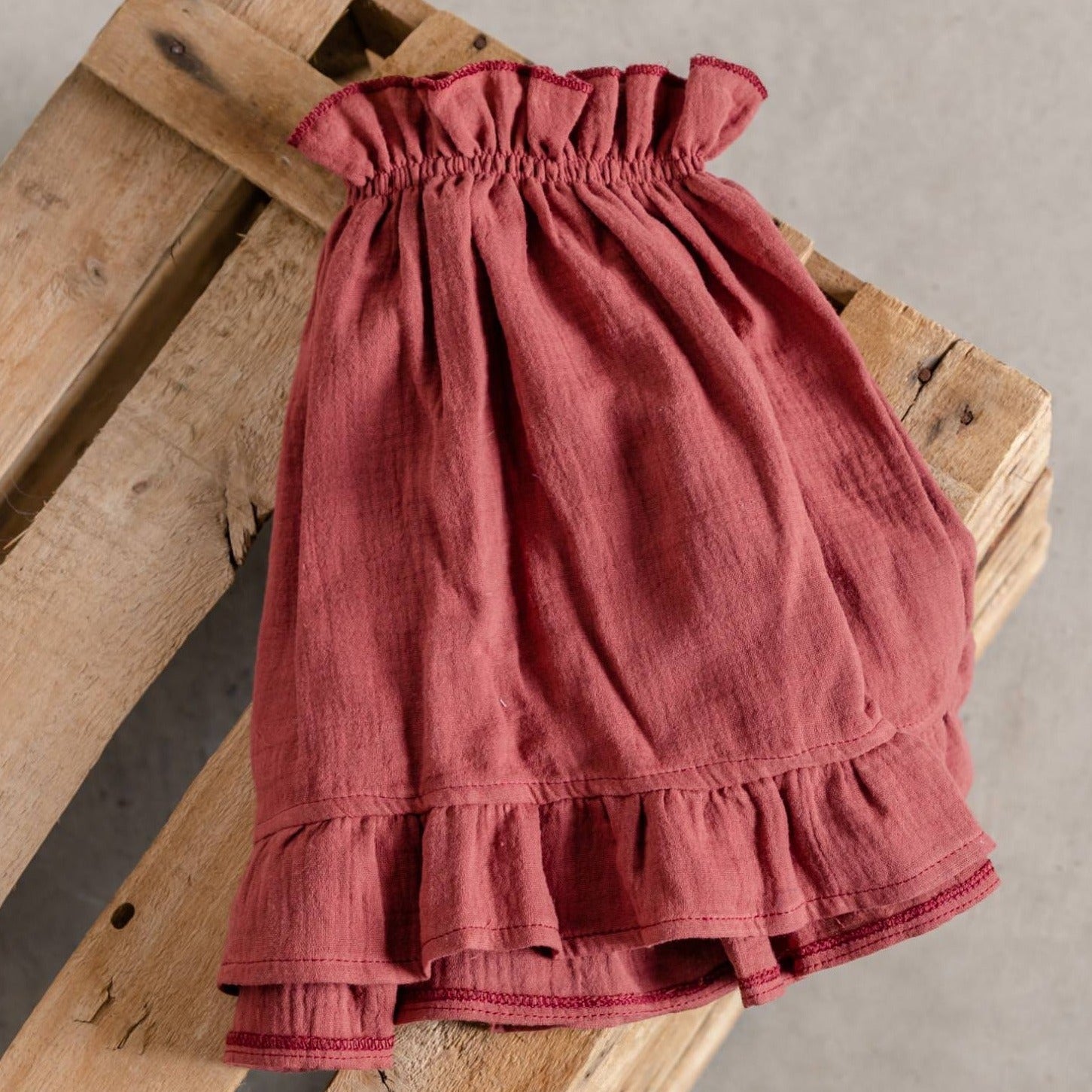 Falda de gasa de algodón caldero ¡lista! para coser a cuerpo de punto DIY de MöMMOT 