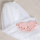 Kit ¡con todo lo que necesitas! para hacer tú misma una capa de princesa tejida en algodón orgánico y falda ya hecha en tul