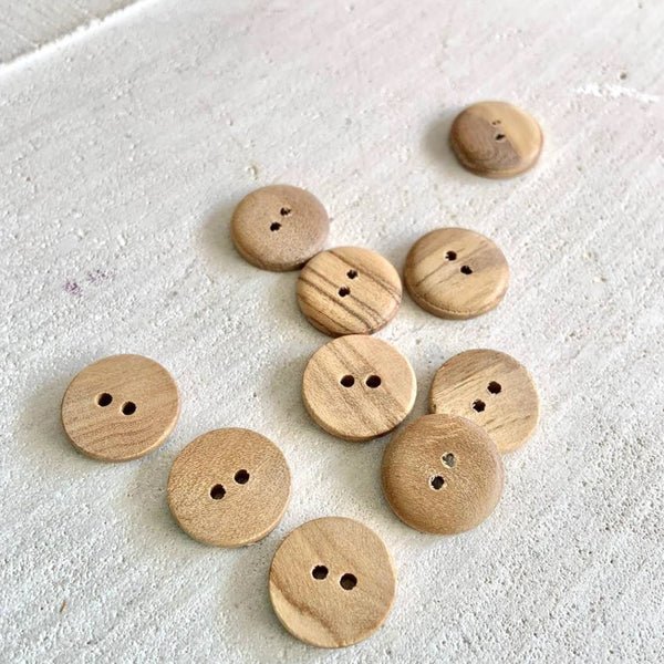 Botones de madera de olivo 