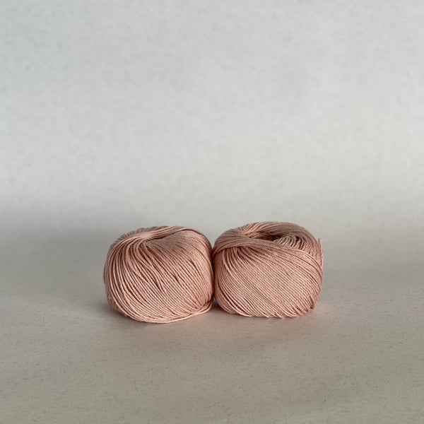 Mini-ovillo algodón orgánico detox color rosa nude